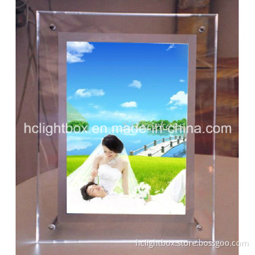 Chinese Hot Sell Acrylic Crystal LED Light Box with Screw